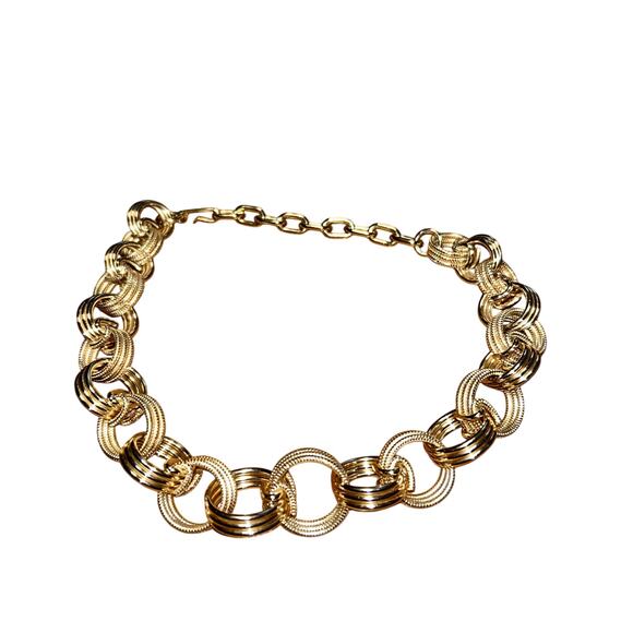 American Vintage Gold Tone Link Chain Choker 16" - Picture 1 of 3